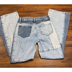 Gap kids 70s flare high rise size 10 slim.  Color block denim squares.  Hippy